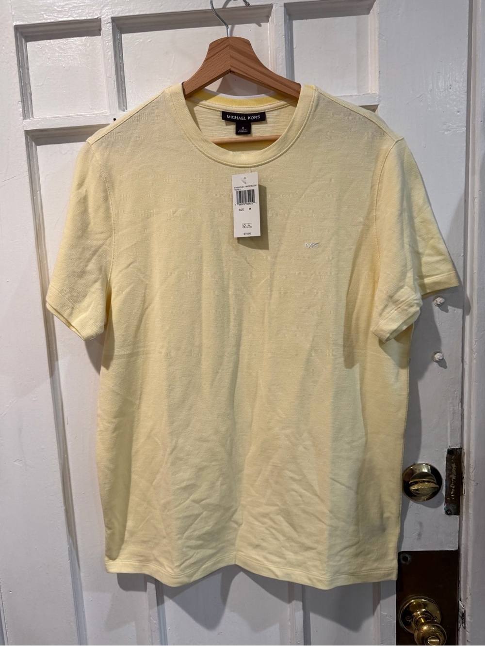 Michael Kors Pale Yellow Short-Sleeve Crewneck Tee